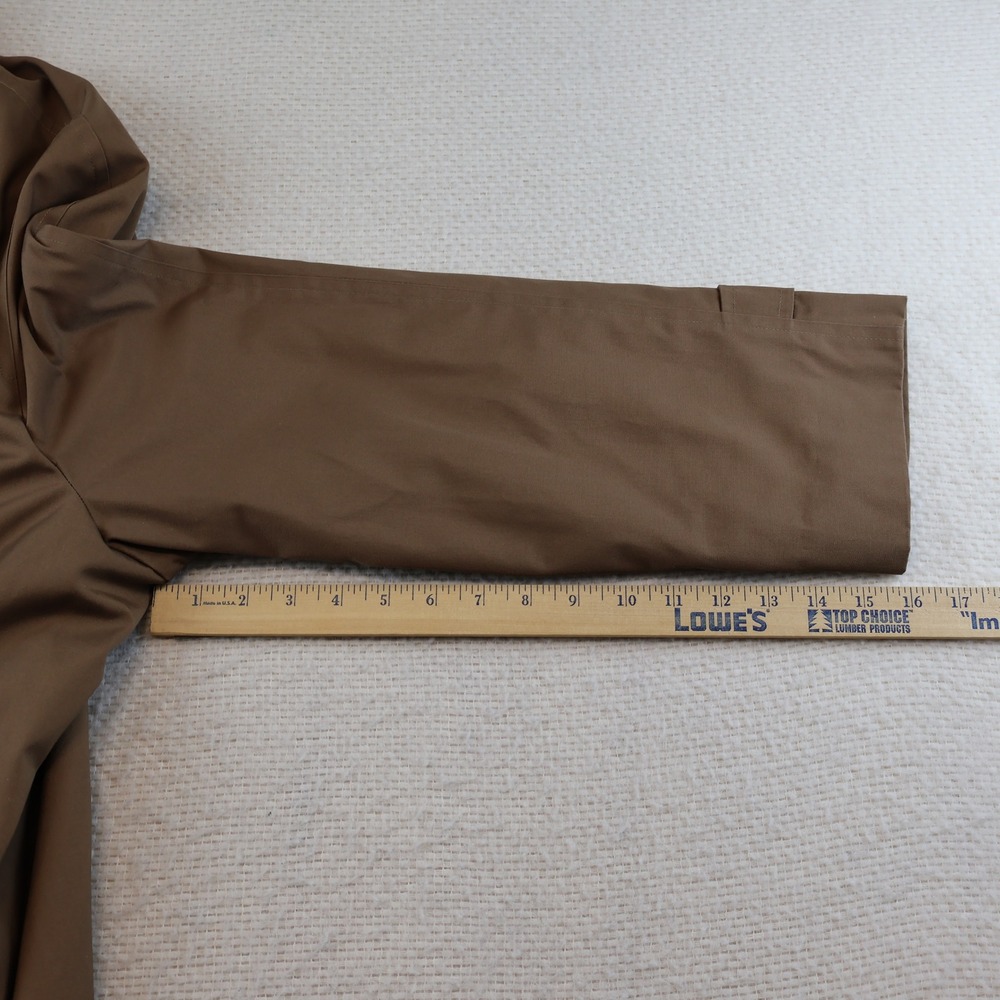 Botany Mens 44 Reg Weathertopper Trench Coat Brown Zip Out Faux Fur Lining USA - Picture 3 of 11